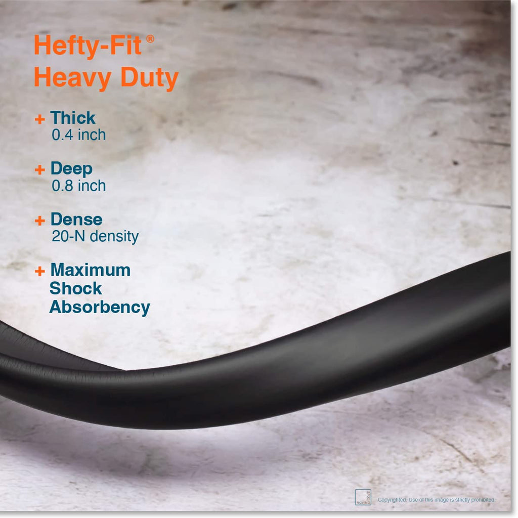 Roving Cove HeftyFit Edge Protector for Baby Proofing (6ft Large Edge Only), Heavy-Duty Soft Rubber Foam Furniture Edge Bumper Guards, Desk Edge Cushion, Wall Corner Covers, 3M Adhesive, Onyx Black