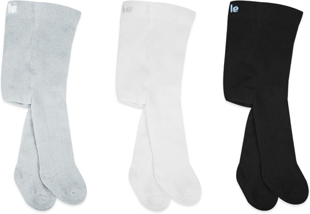 bistyle Baby Girls Tights Thick Leggings Soft | Warm Organic Cotton Stockings Pantyhose | Newborn Infant Toddler 3 Pack