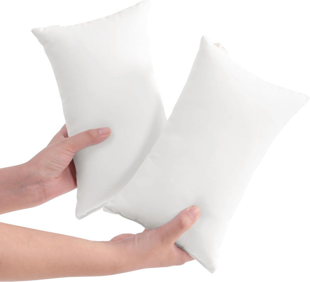 NTBAY Tiny Pillows, Down Alternative 7"x11" Microfiber Mini Pillow for Travel, Pets, Soft Machine Washable Small Pillows for Neck, Wrist, Lumbar and Knee, White