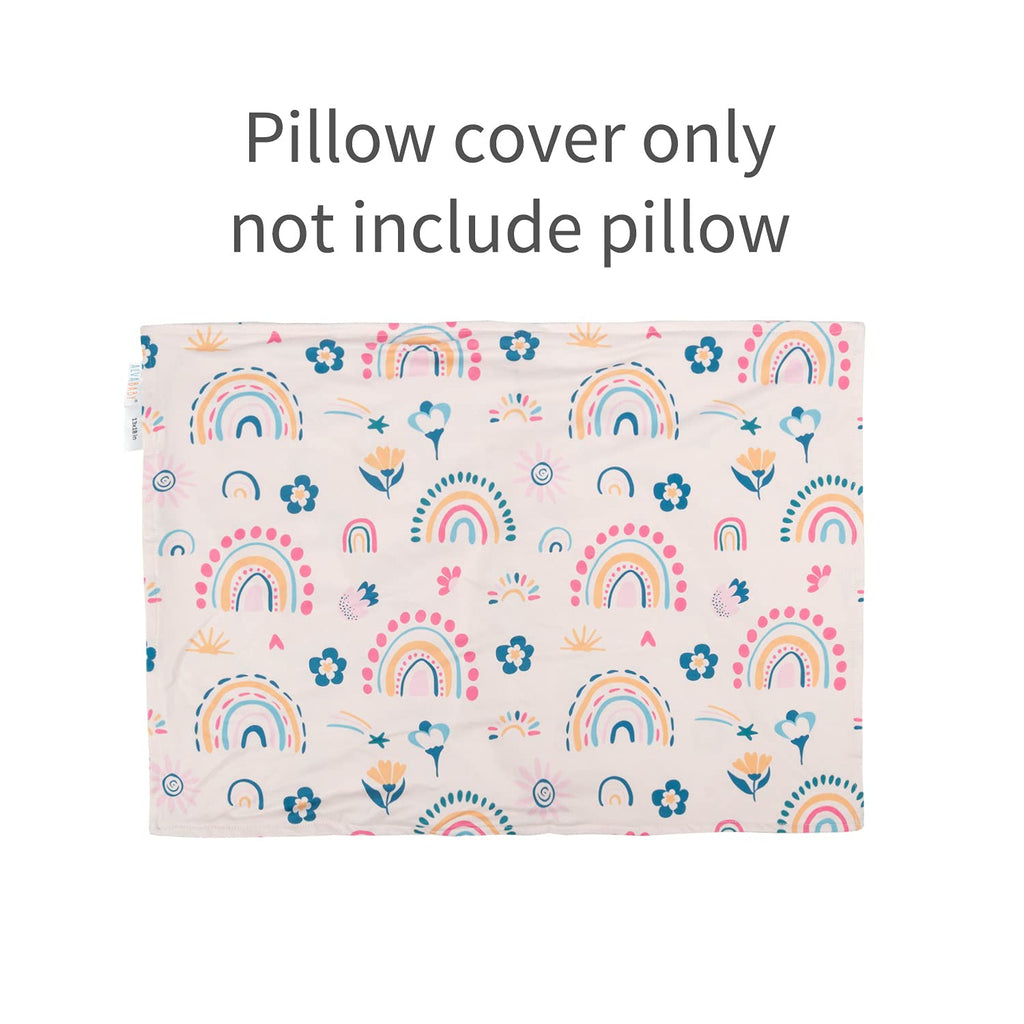 ALVABABY Toddler Pillowcases Stretchy Soft Kids Pillow Cover 2 Pack Fit 13"x 18" or 12"x18" Envelope for Girl Boy Sleepy Travel