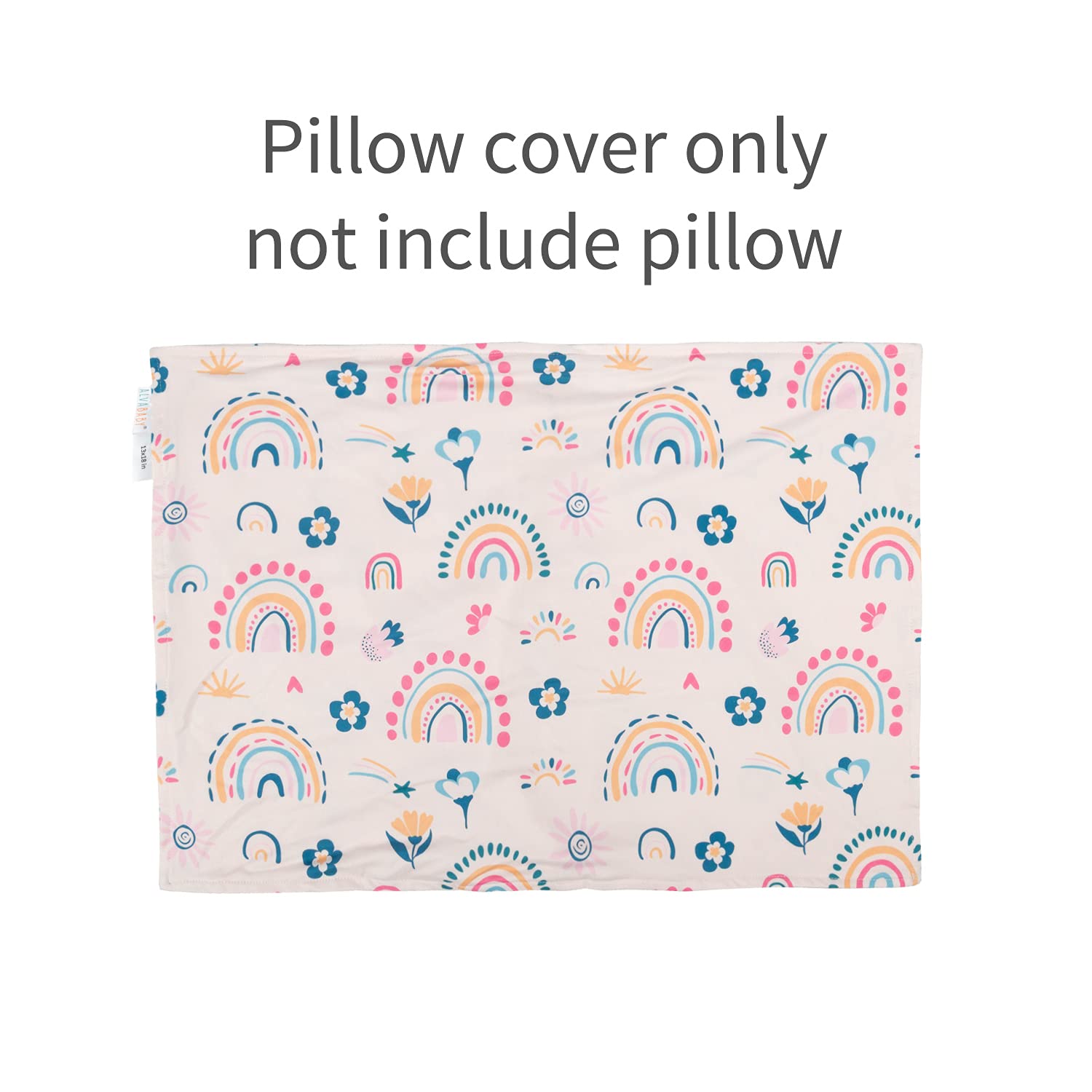 ALVABABY Toddler Pillowcases Stretchy Soft Kids Pillow Cover 2 Pack Fit 13"x 18" or 12"x18" Envelope for Girl Boy Sleepy Travel