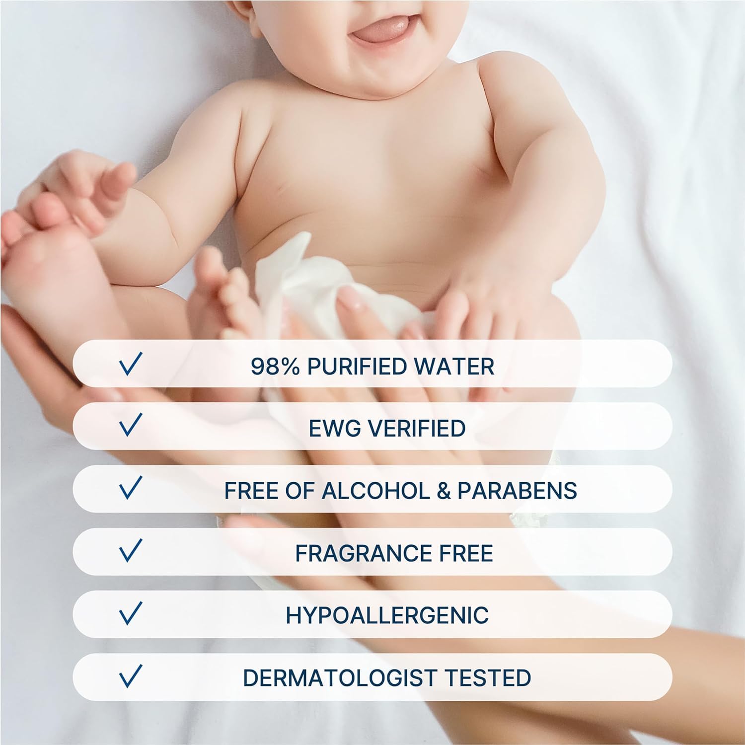 BEBESUP- Korea’s #1 Signature Eco Baby Wipes- 100% Plant-Based 99% Drinkable Water-Based Unscented Ultra-Thick Organic baby wipes Hypoallergenic for sensitive skin Flip-Top (70 Count 1 Pack)