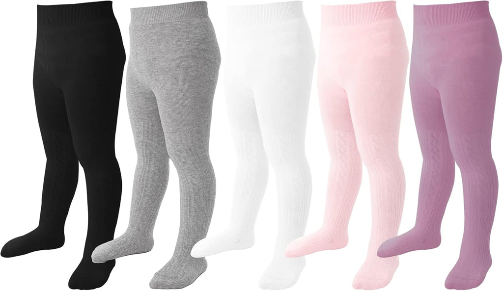 Mini angel Baby Tights Toddler Girl Tights Seamless Cable Knit Leggings Soft Cotton Stockings Pantyhose 3/4/5 Pack