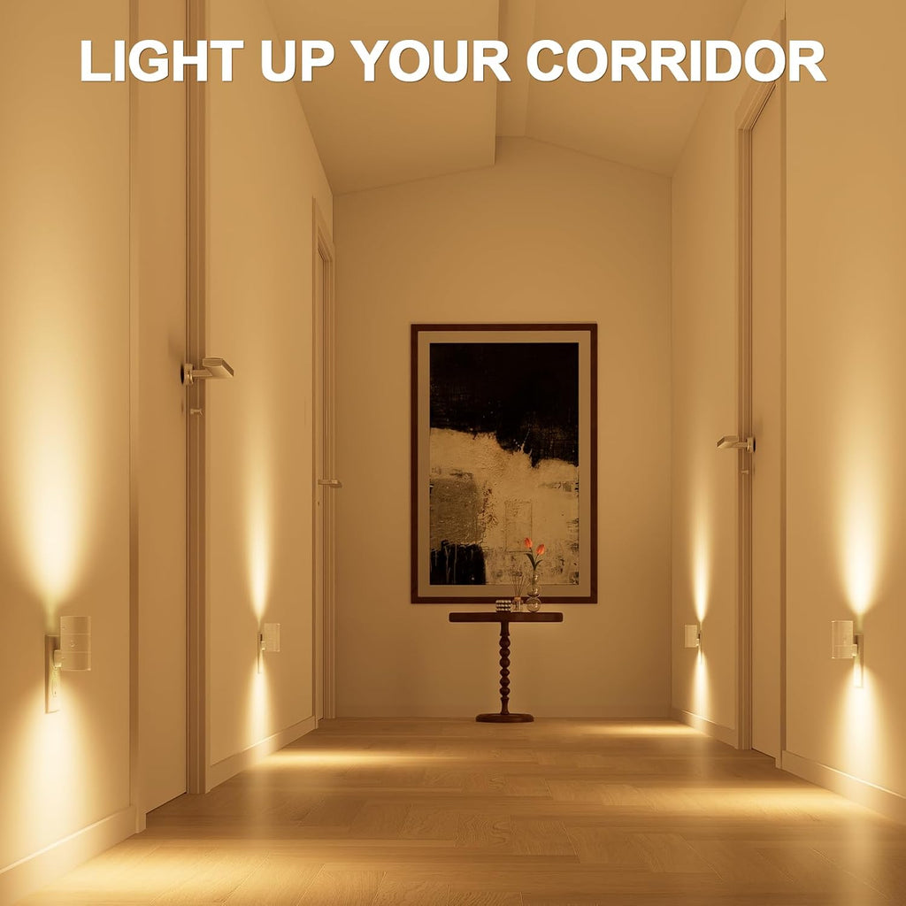 NIORSUN Dusk to Dawn Night Light Plug in,Bright Night Lights Plug Into Wall with 3 Light Modes,Ultra-Slim Design,0-100LM Dimmable Night Light for Hallway Bathroom Stairway Bedroom,White,8 Pack