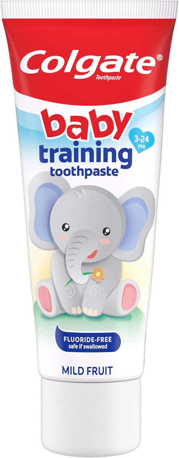 Colgate Baby Training Toothpaste and Toothbrush Kit, Mild Fruit Flavor Set for Ages 3-24 Months (Pack of 2)