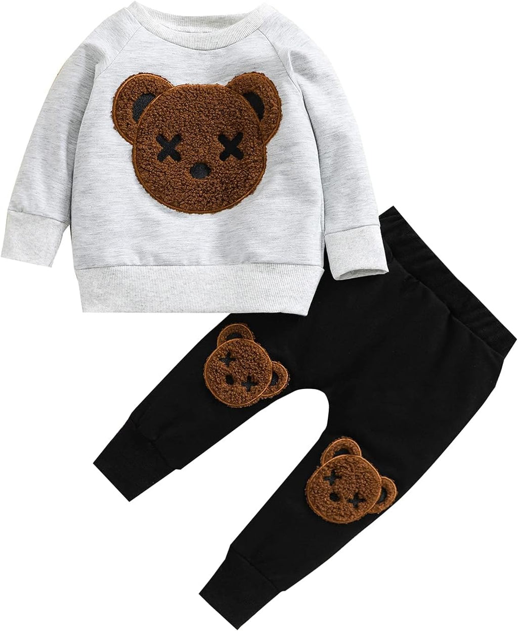 WZTYYDS Toddler Boy Clothes 2T 3T 4T 5T Fall Outfits Baby Pullover & Pants Sets Kids Winter 2Pcs Sweatsuit