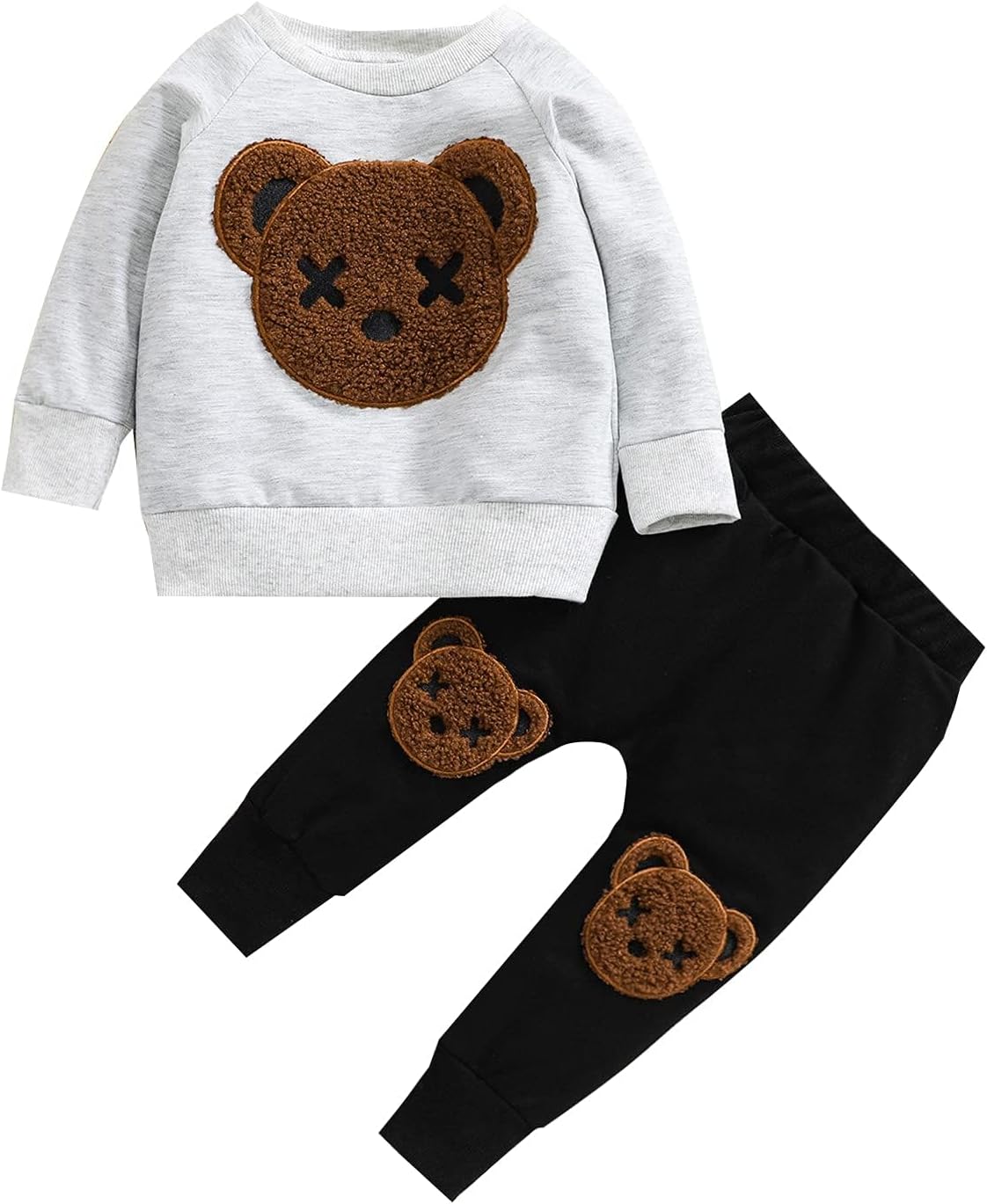 WZTYYDS Toddler Boy Clothes 2T 3T 4T 5T Fall Outfits Baby Pullover & Pants Sets Kids Winter 2Pcs Sweatsuit