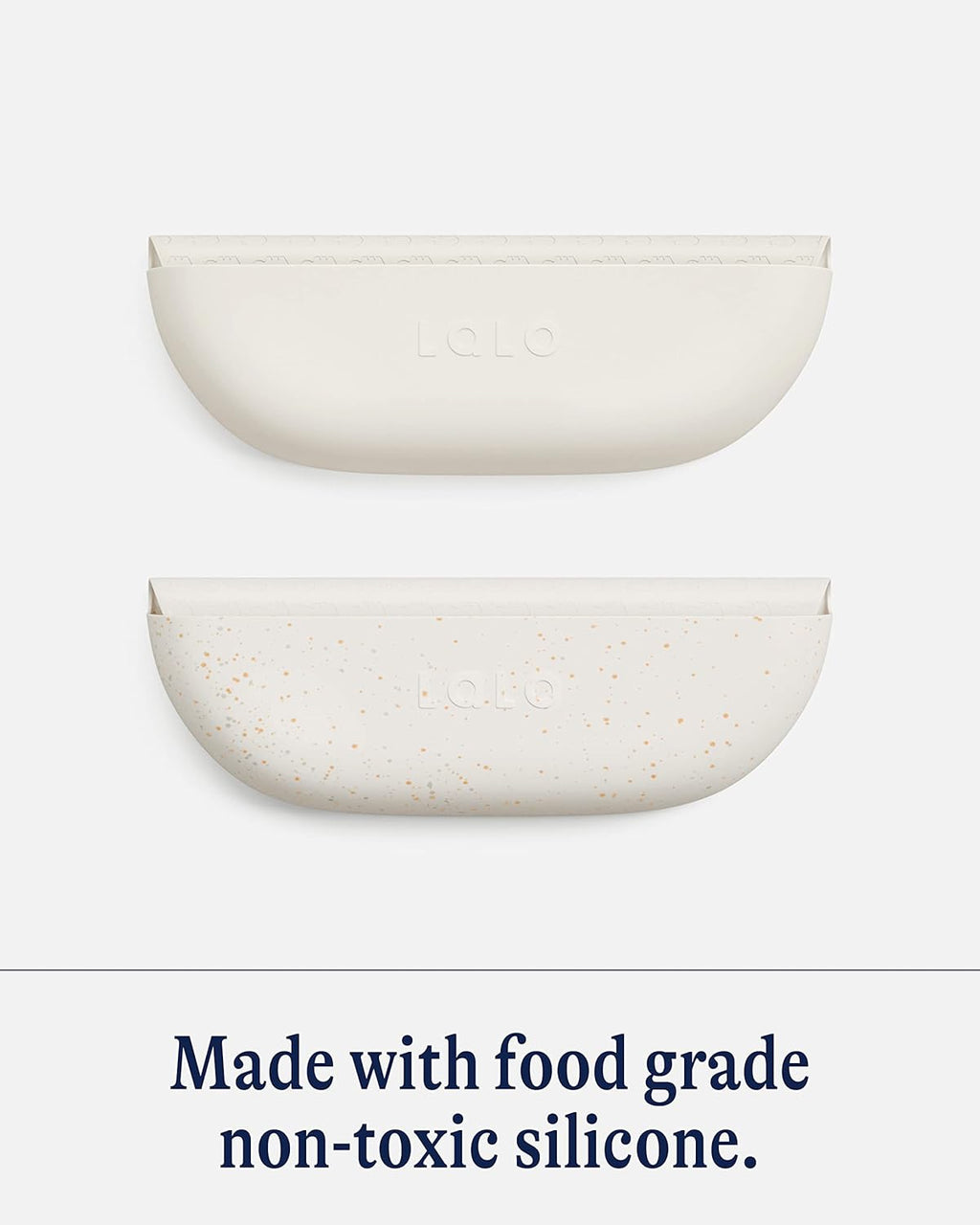 Lalo The Bib - Waterproof, Non-Toxic Silicone Baby Bib with Adjustable Neck Band & Silicone Food Pouch Catcher, Set of 2