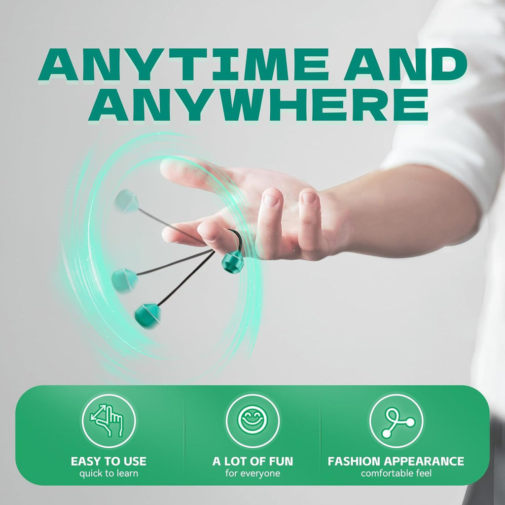 Begleri Fidget Beads - Worry Fidget Beads Spin & Bump - Made of Aluminum Alloy - for Men Women Youngs Skill Players Creates a Bit of Magic for You (UFO)