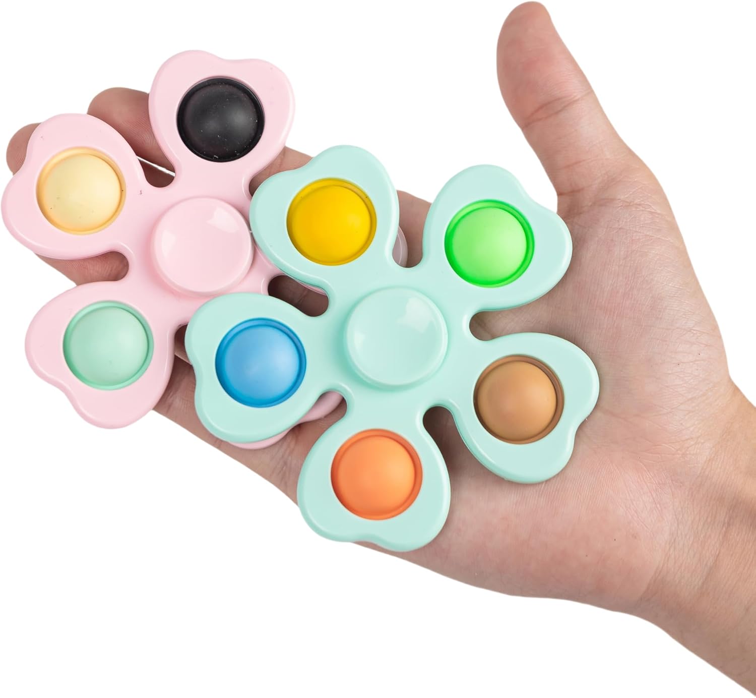 24 Pcs Fidget Spinners Bulk-Mini Pop Bubble Fidget Spinner Toys for Kids Teens Adults Birthday Party Favors,Return Gifts,Goodie Bags Stuffers,Party Games,Classroom Rewards Carnival Prizes