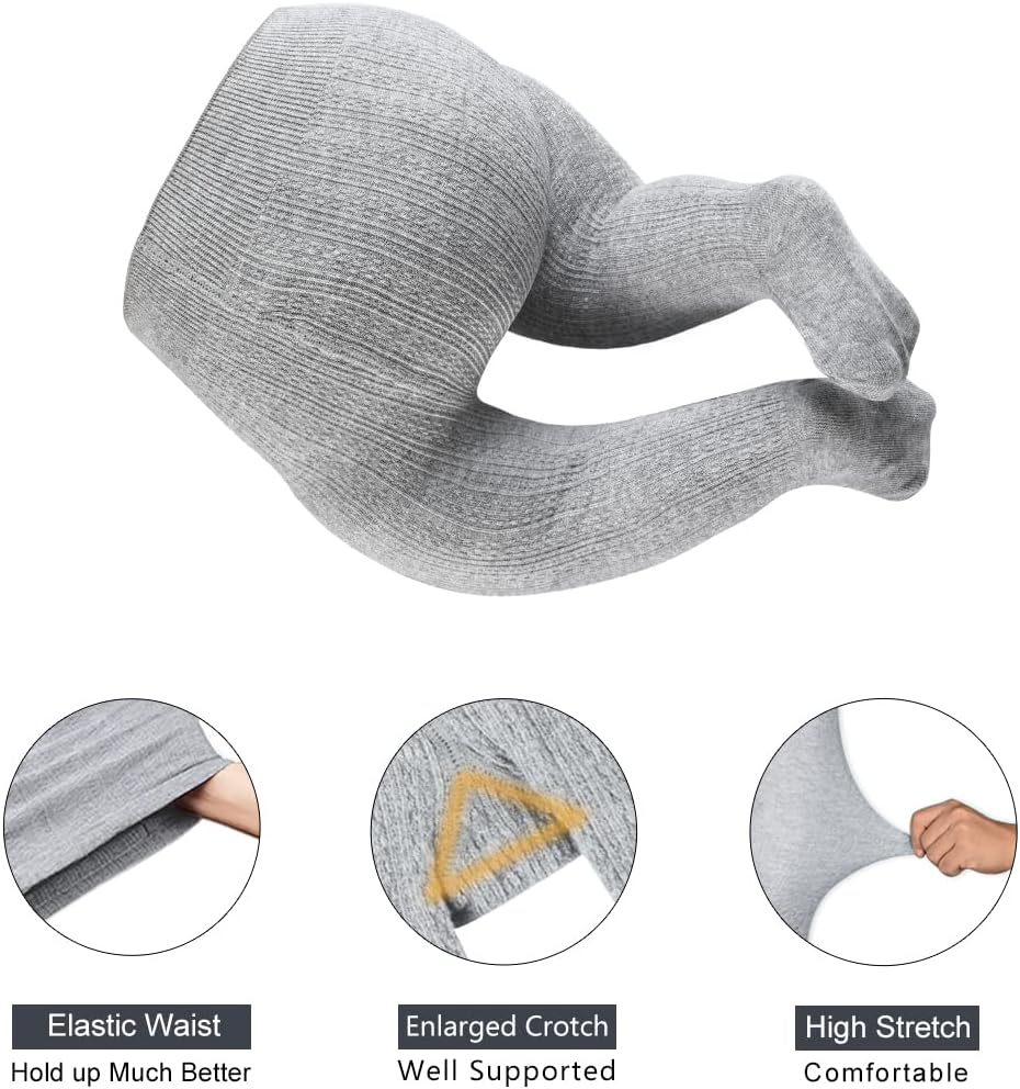 Petrass Baby Girls Cable Knitted Tights Infant Full-Footed Seamless Cotton Tights New-born Girls Seamless Leggings 3/4/5/6