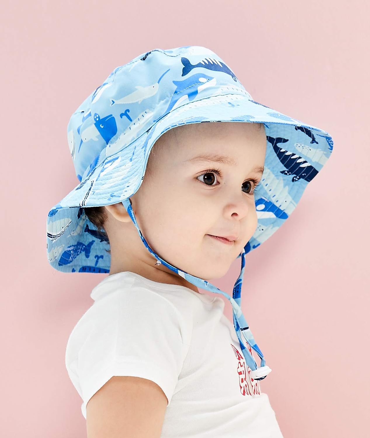 Home Prefer UPF50+ Wide Brim Sun Hat Boys Girls Sun Protection Hat Zoo Beach Swim Safari Bucket Hat for Baby Toddler Kid