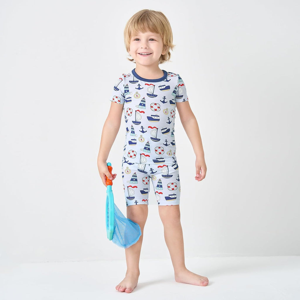 pureborn Baby Toddler Kids Viscose from Bamboo Pajamas Set Pjs 2pcs 18M-8Y