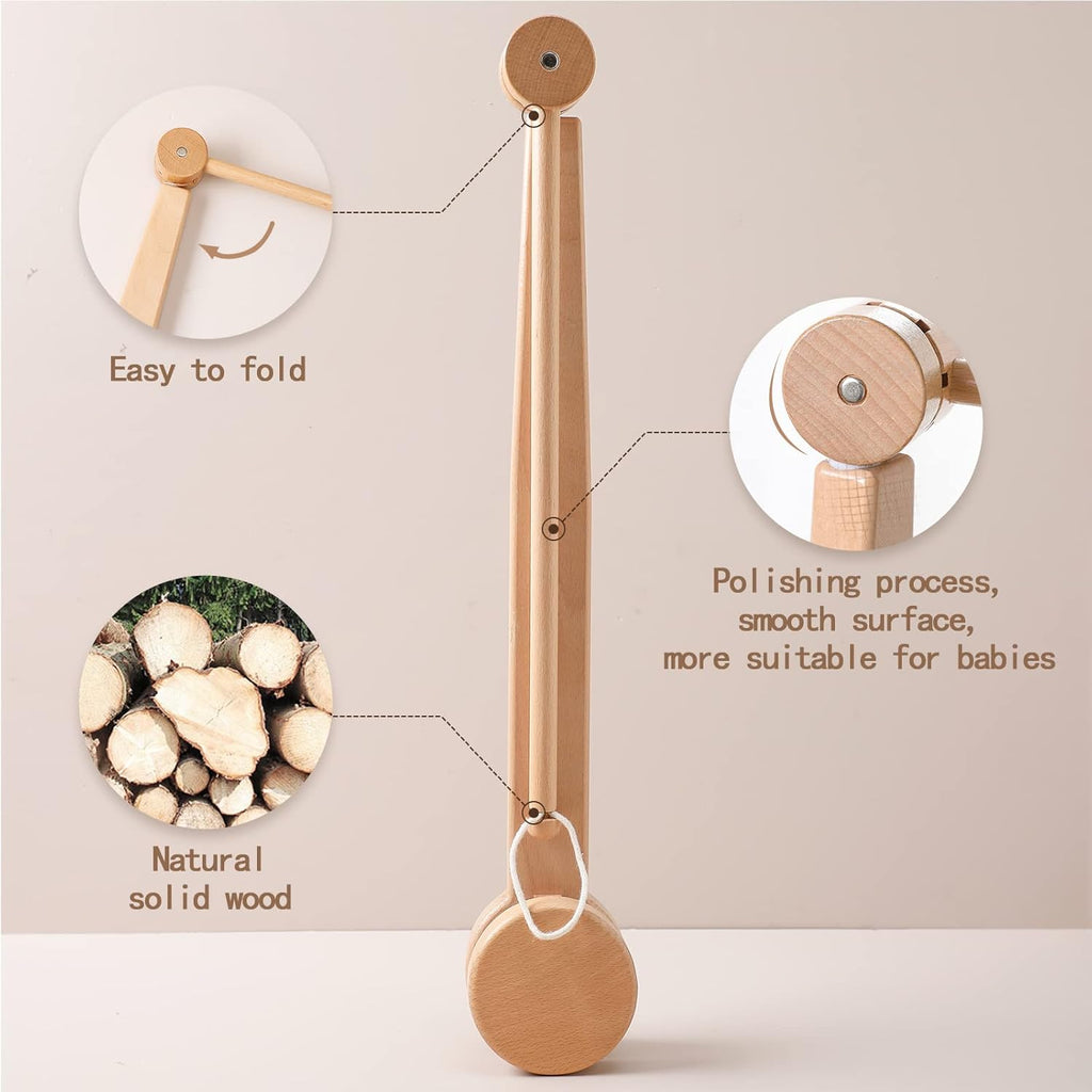 Baby Crib Mobile Arm,HBM Wooden Mobile Arm for Crib Mobile Hanger for Crib Baby Girl Nursery Decor