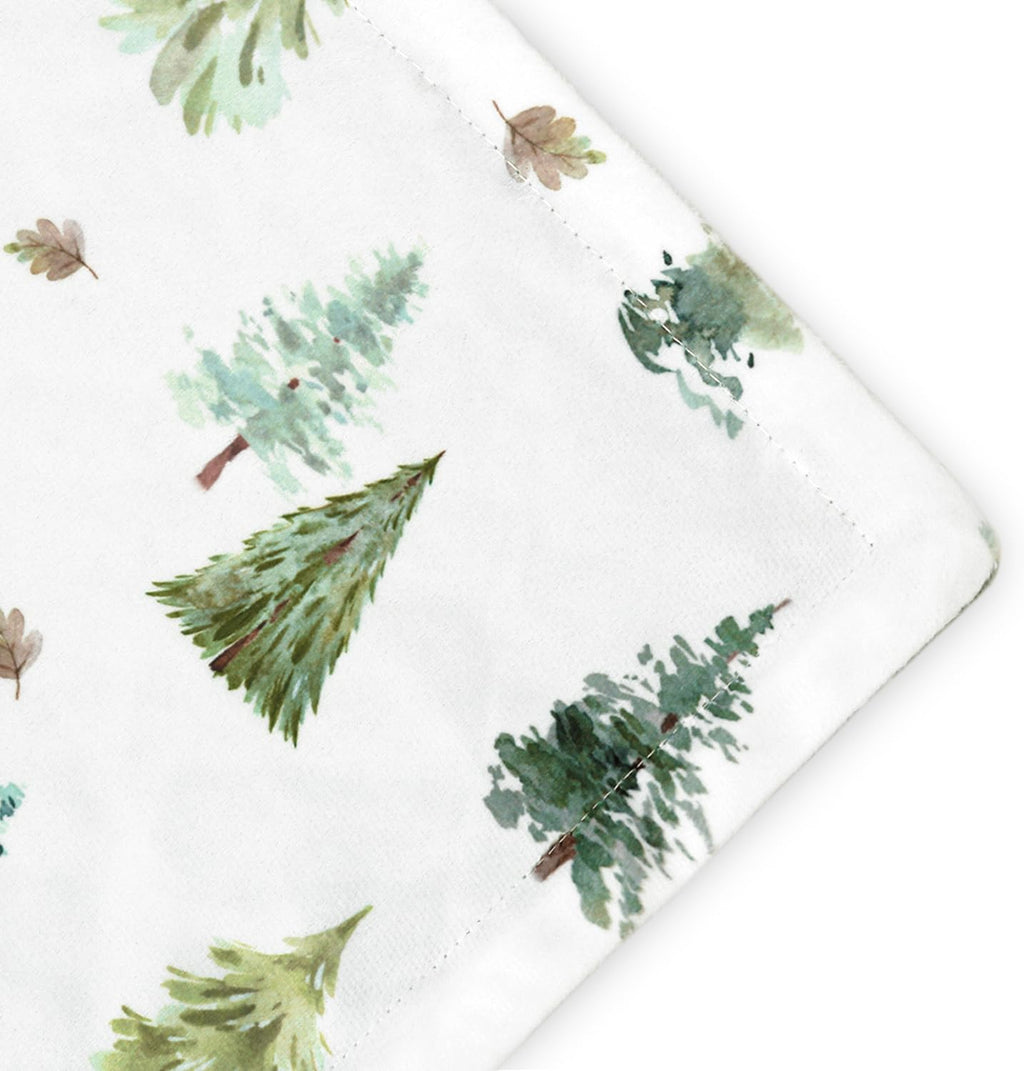HOMRITAR Baby Blanket for Boys Soft Lightweight Minky Blanket with Double Layer Dotted Backing for Infant Toddler Nursery Crib with Green Pine Tree Design 30 x 40 Inch