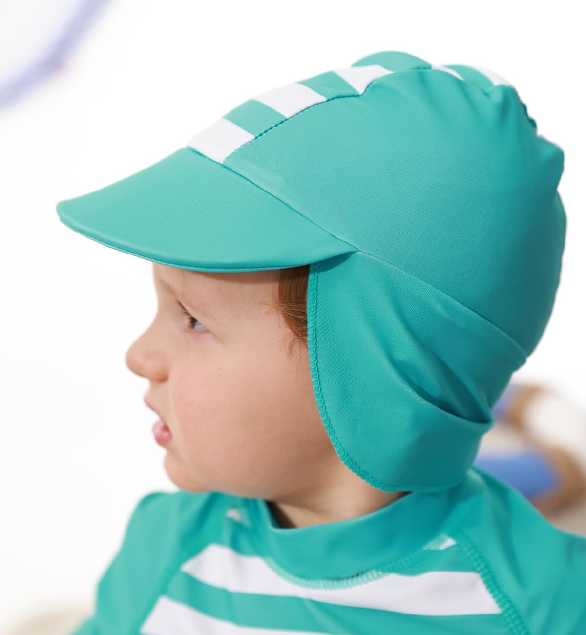 uideazone Baby Boys One Piece Swimsuit Long Sleeve UPF 50+ Rash Guard Bathing Suit Swimwear with Sun Hat 0-24 Months