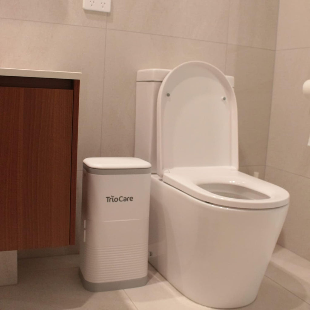 Odor Locking Blocking Control Diaper Pail White | Over 12 Months Refill Bag Supply 5292 Count | Lavender Scent Value Gift Set | Modern Design Baby Senior Adult Pet Waste Disposal Dignity Bin