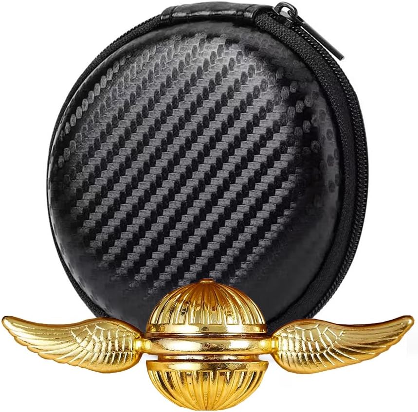 Magic Orb Hand Finger Spinner, Gold Fidget Spinner Stress Relief Anti Anxiety Desk Decoration Gifts Party Favors for Adults (Gold), Small