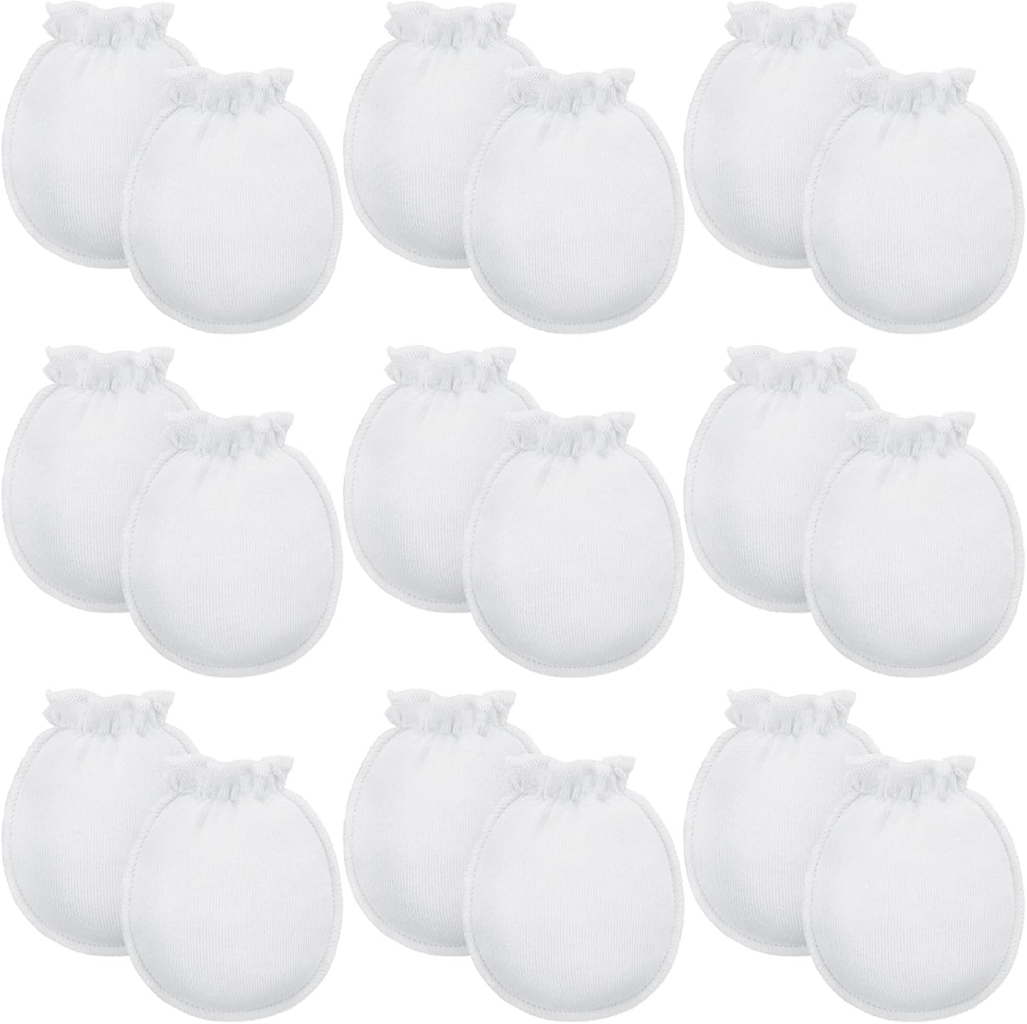 9 Pairs Newborn Baby Boys Girls Mittens 0-6 Months Infant Toddler Mittens No Scratch Solid Color Gloves