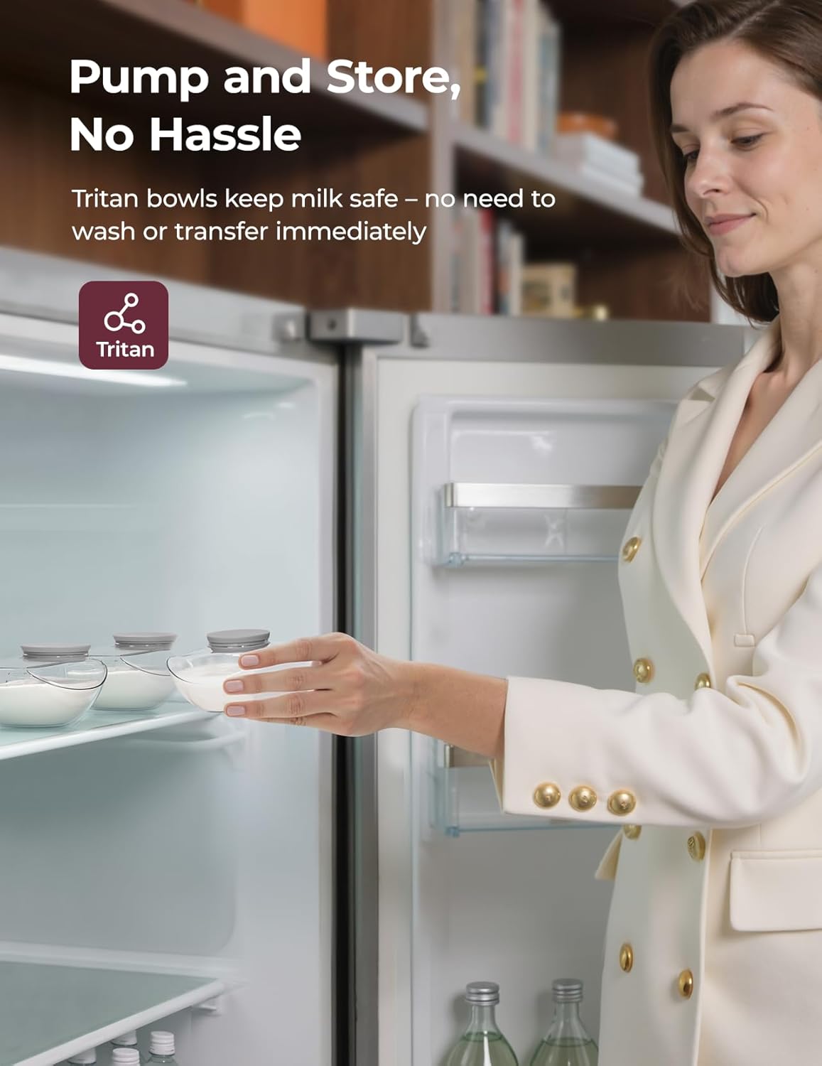 Momcozy Breast Pump Hands Free Upgraded Mobile Flow | M9, App Discreet Control with Personalized Multi-Modes & 15 Levels, Wearable Breast Pump 24mm, 1 Pack Gray