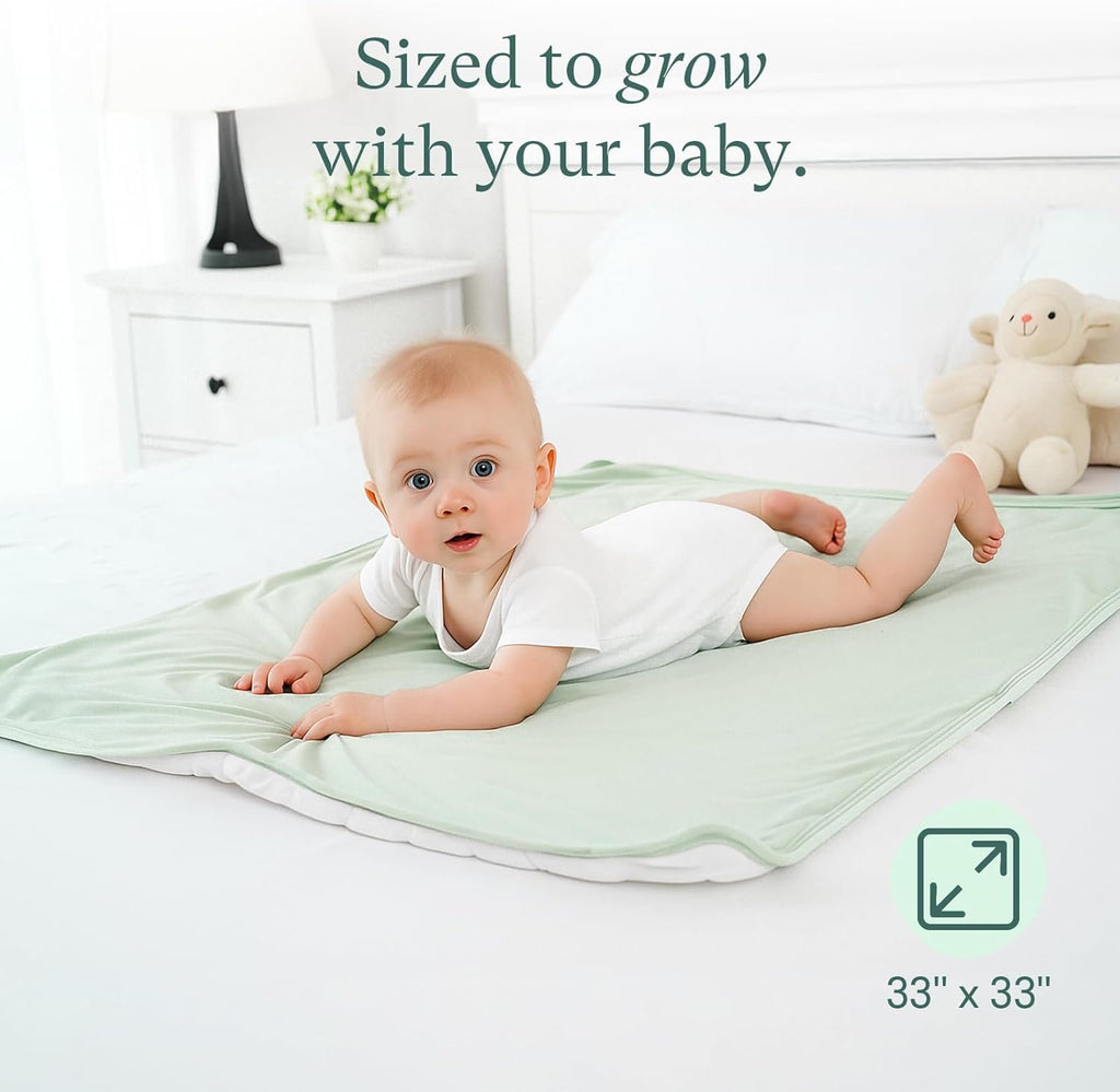 Supersoft Baby Blanket, Premium Bamboo Viscose Baby Quilt, Hypoallergenic and Breathable, for Newborns, 33"×33"
