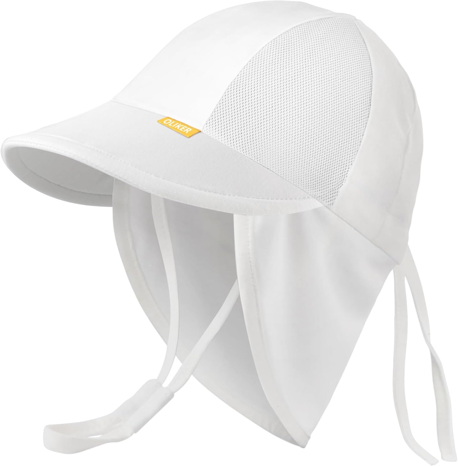 Baby Sun Hat with Breathable Mesh, UPF 50+ Cotton Adjusrtable Unisex Toddler Sun Hat for Summer Beach Swim