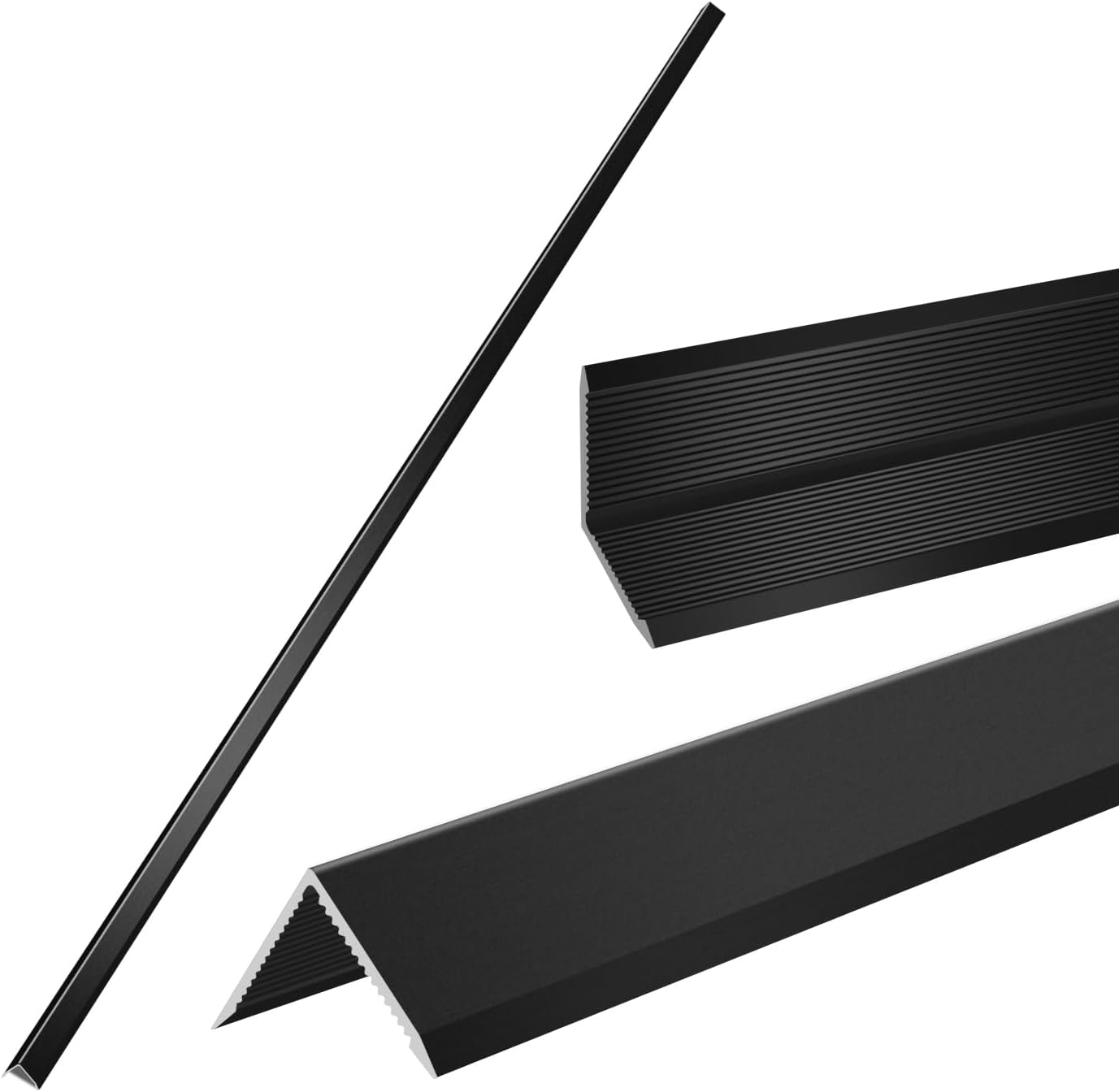 Aluminum Alloy Metal Corner Protector 10PCS Wall Corner Protector 0.6x0.6x48 inches Corner Trim Black Decoration Pack of 10 Corner Guards 21Ga Thickness