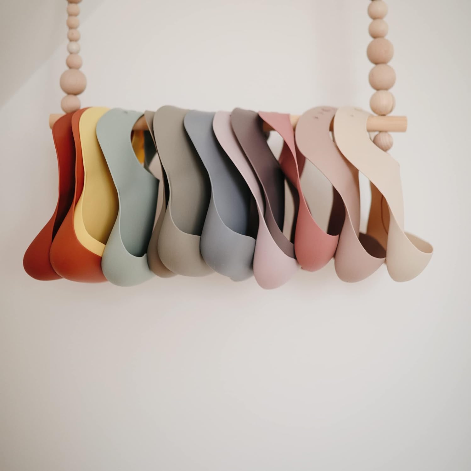 mushie Silicone Baby Bib | Adjustable Fit Waterproof Bibs (Powder Blue)