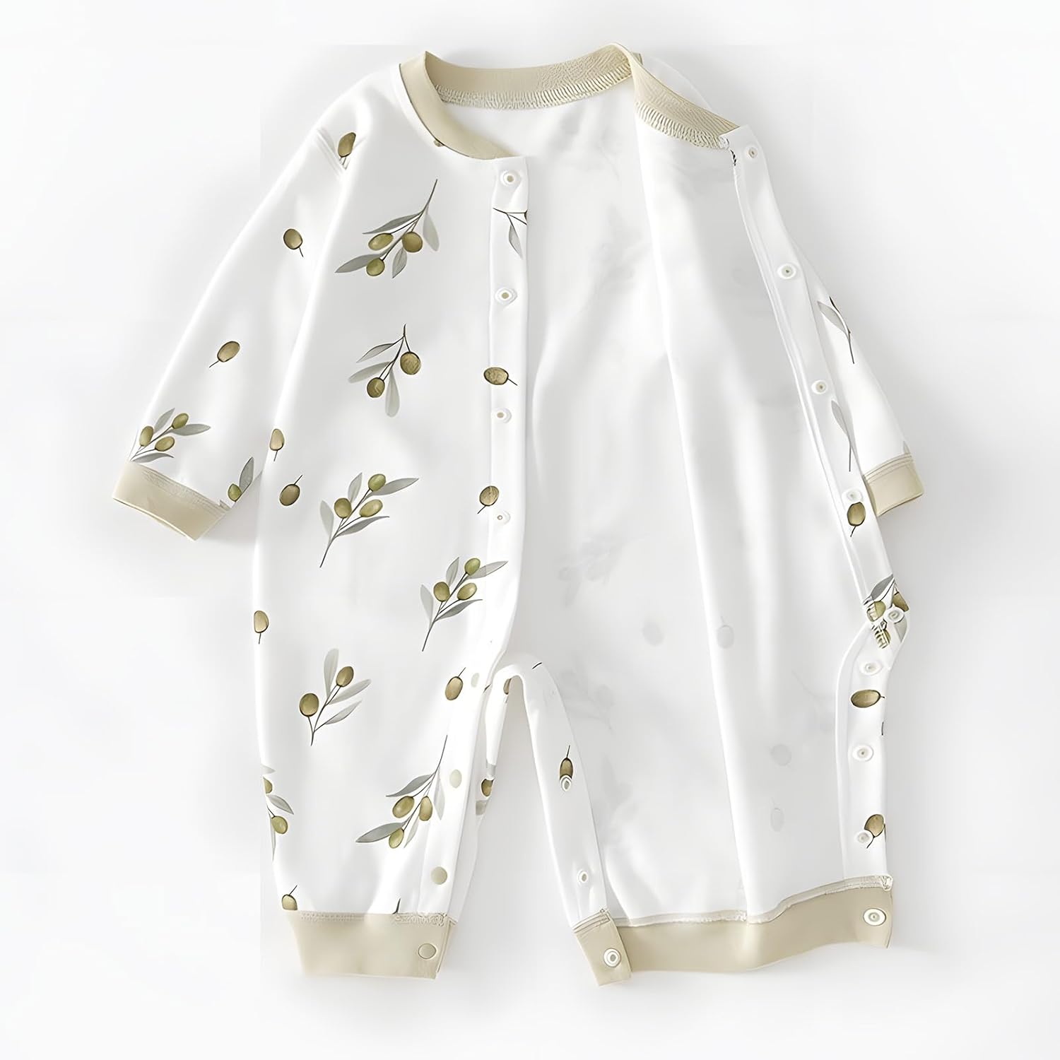 100% Organic Cotton Soft 3-24 Months Baby Romper Jumpsuits for Boys and Girls Unisex Long Sleeve