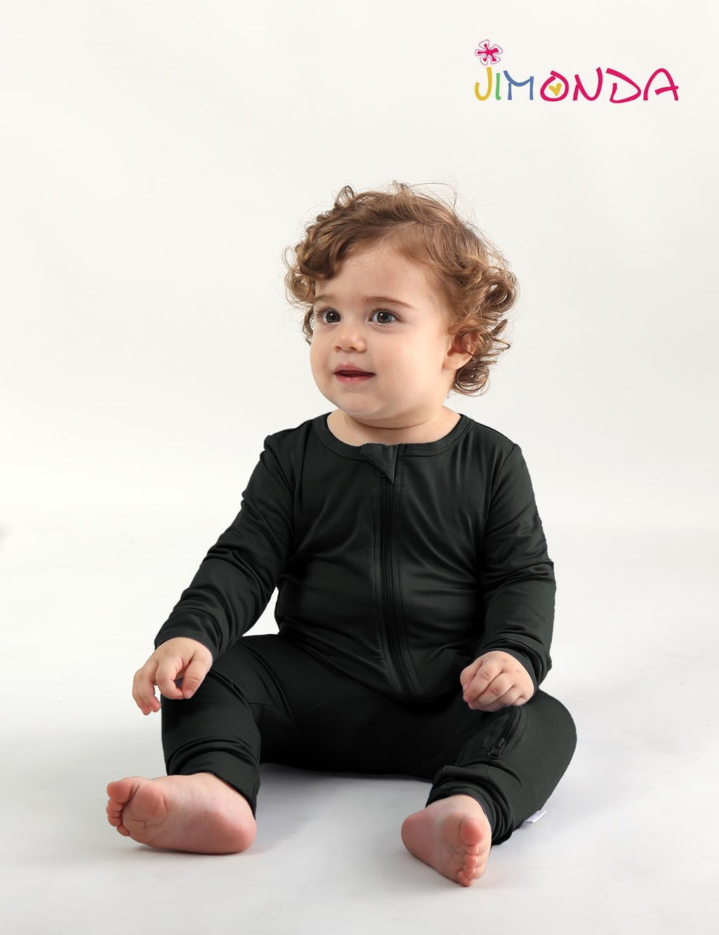 Jimonda Baby Romper Boys Girls Bamboo Pajamas 2-Way Zipper Footless Unisex Long Sleeve Sleepers Sleep and Play 0-24 Months
