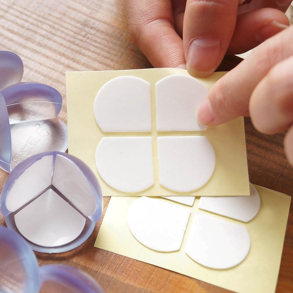Matyz 16-Pack Clear Baby Proof Corner Guards - Ball Shape Edge Protectors for Furniture, Strong Adhesive, Smooth Surface, Easy Removal - Child Safety Bumpers for Tables, Cabinets