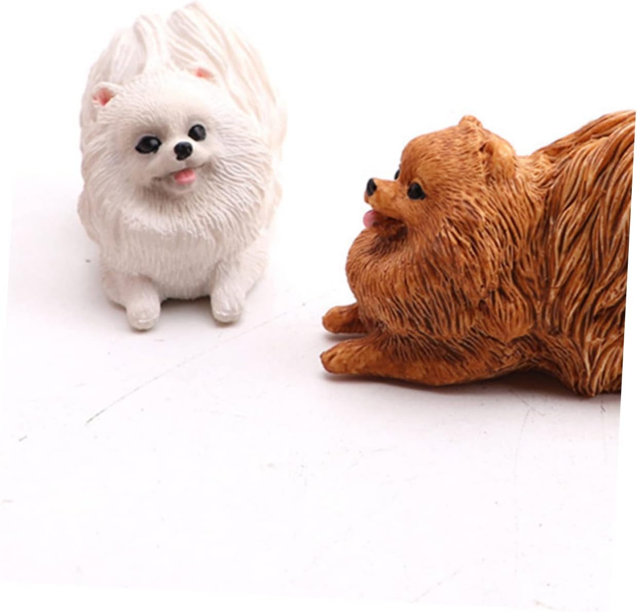 TOYANDONA 1pc Desk Decor Office Desk Decorations Office Desk Toys Custom Mini Pomeranian Pet Figures Mini Puppy Toy Pomeranian Model Dog Model Decor Statuette Collection Puzzle Child