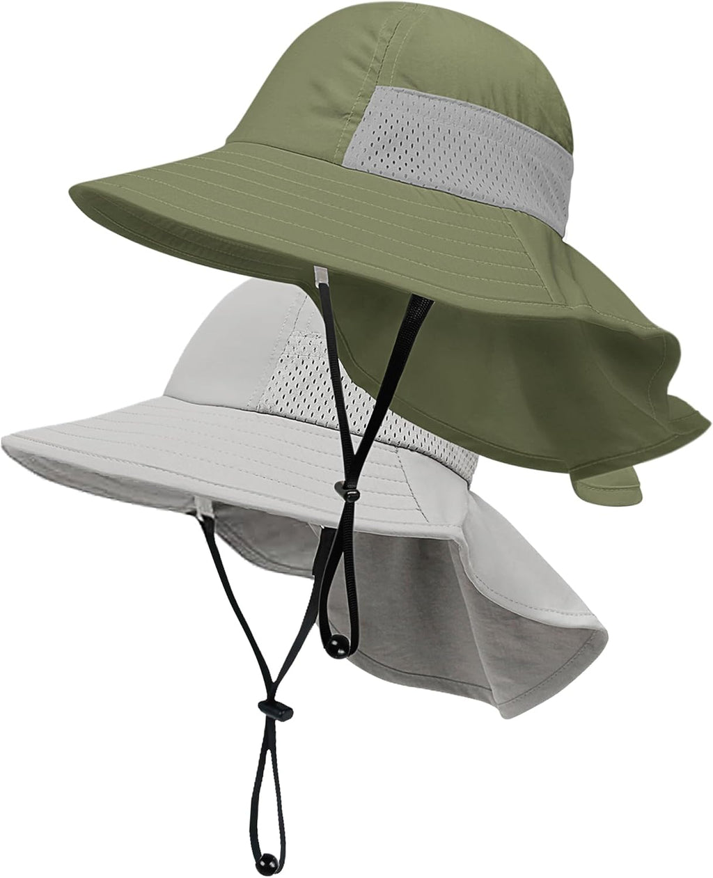 Toddler Baby Sun Hat Kids Summer UPF 50+ for Boys Girls Adjustable Beach Hats with Bucket Wide Brim Age 1-7 Years