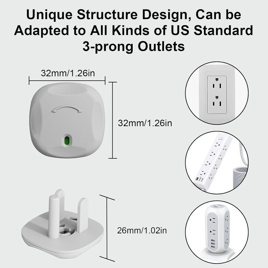 Outlet Covers Baby Proofing, 40 Pack Plug Covers for Electrical Outlets, Outlet Plug Covers to Prevent Power Shock Safety, for US 3-Prong, Plug Protectors for Home, Office, White