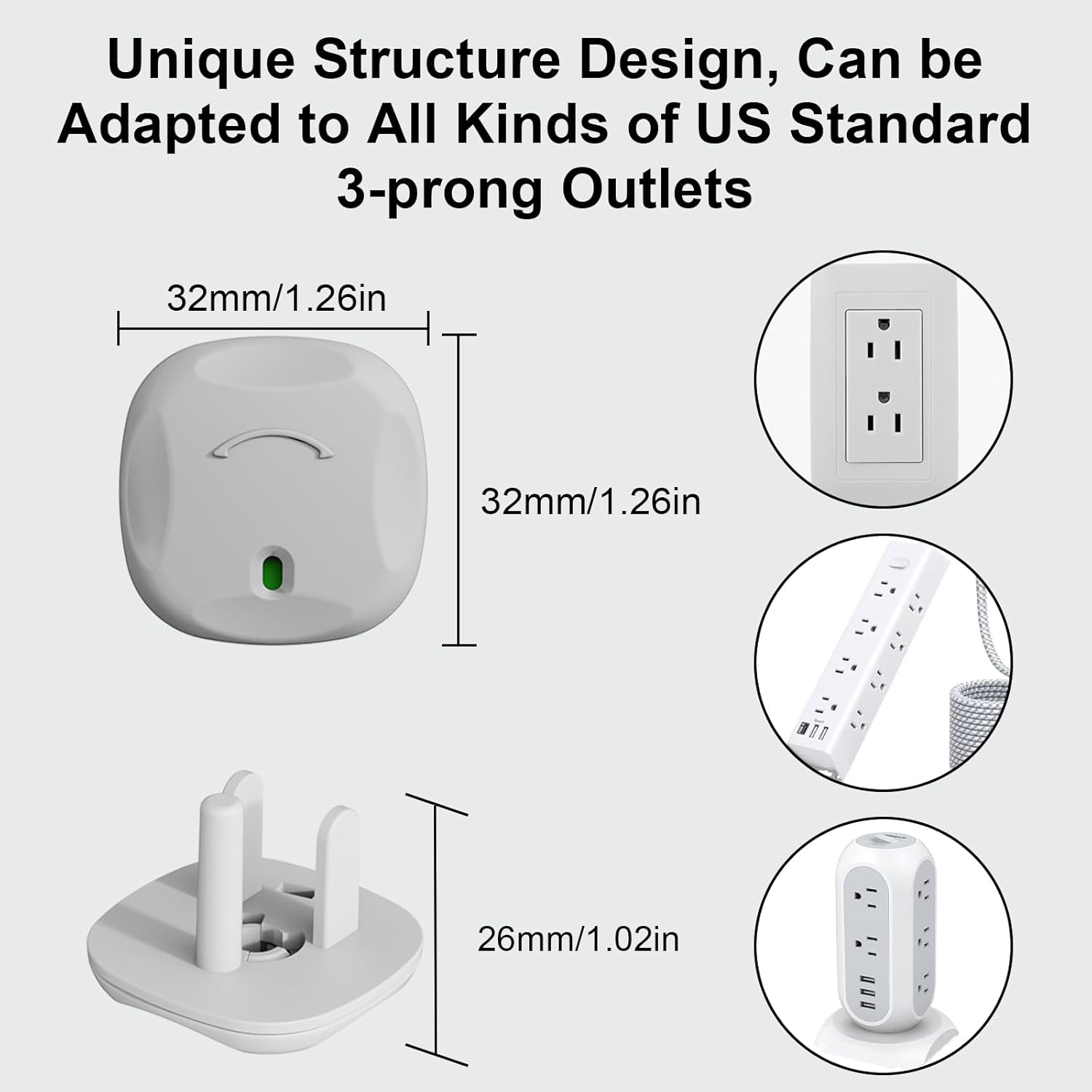 Outlet Covers Baby Proofing, 40 Pack Plug Covers for Electrical Outlets, Outlet Plug Covers to Prevent Power Shock Safety, for US 3-Prong, Plug Protectors for Home, Office, White