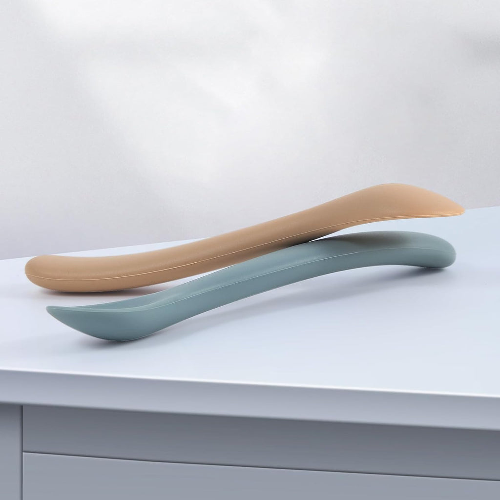 Baby Spoons, 6 Pack First Stage Silicone Feeding Spoons, Soft Tip Feeding Baby Utensils, Baby Led Weaning Supplies Training Spoons, Dishwasher and Boil Safe
