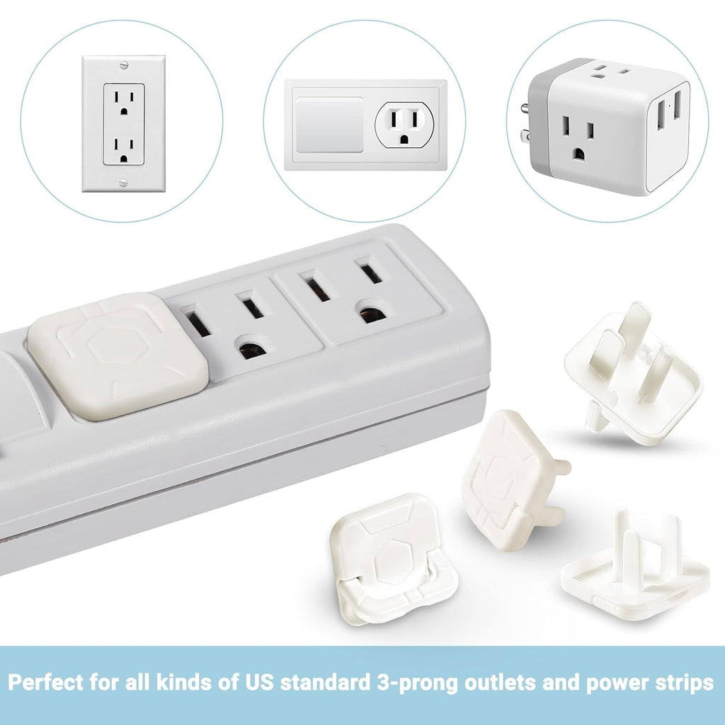 Outlet Covers Baby Proofing, 40 Pack Child Proof Plug Socket Covers Electric Plug Protectors Safety Caps to Prevent Power Shock, for US 3-Prong, Classic