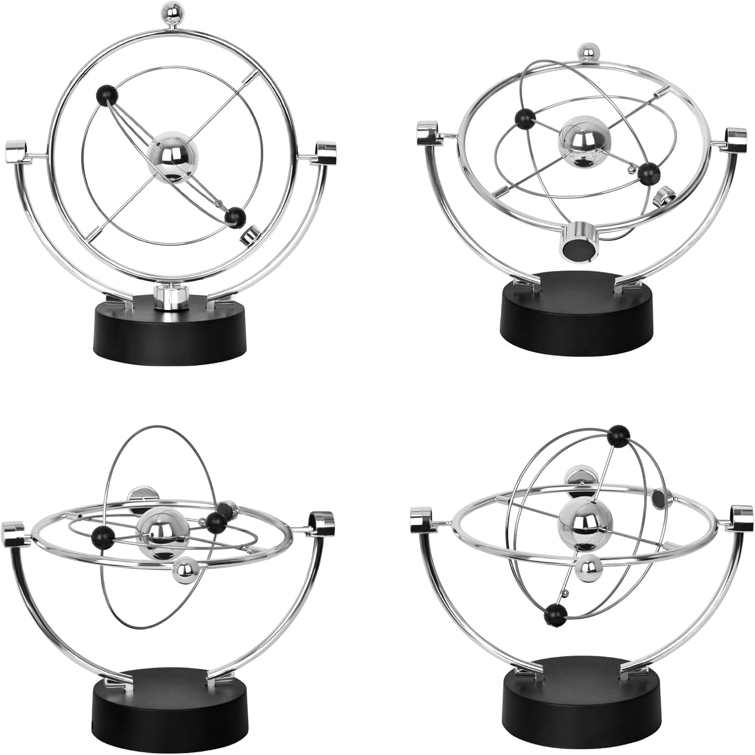 Perpetual Motion, USB Plug in Creative Art Asteroid, Electronic Rotating Swinging Celestial Body Model Desk Toys for Home Desktop Decoration Ornaments