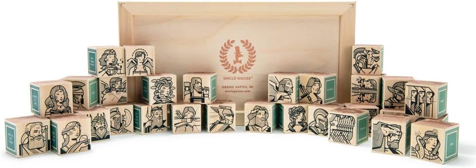 Uncle Goose Greek Mythology Blocks - Made in The USA