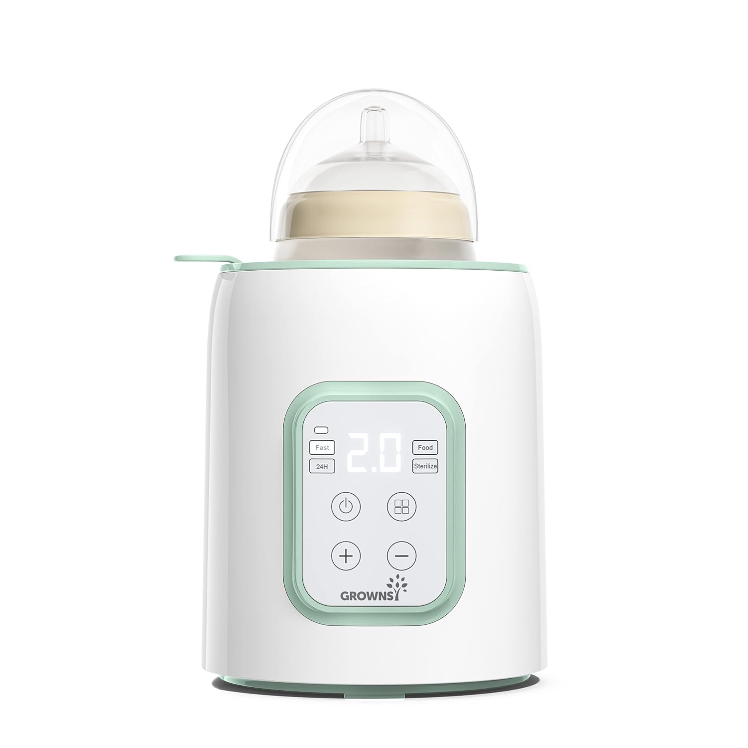 GROWNSY Baby Bottle Warmer, 8-in-1 Fast Baby Milk Warmer with Timer for Breastmilk or Formula, Accurate Temperature Control, 24H Keep, Food Heater&Defrost BPA-Free Bottle Warmer for All Bottles- Green
