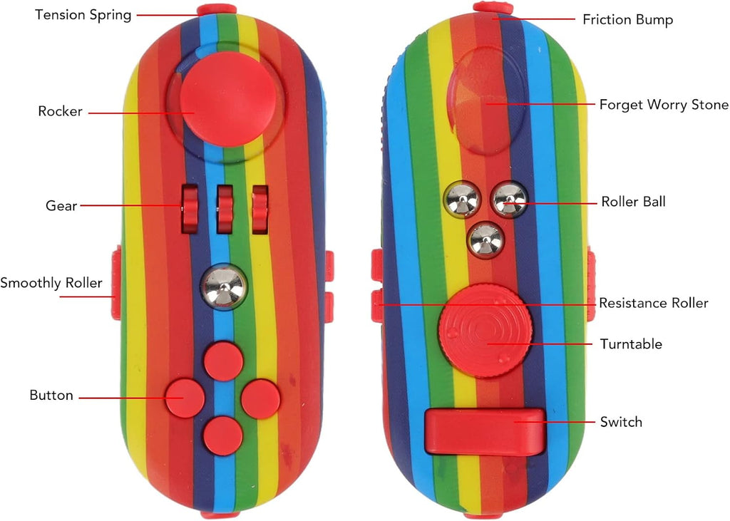 Reduce Stress Relax Mood Portable Anxiety Sensory EDC Toy Sensory Controller Pad Educational Novelty Toys Relief Pressure Decompression Toys for Adults