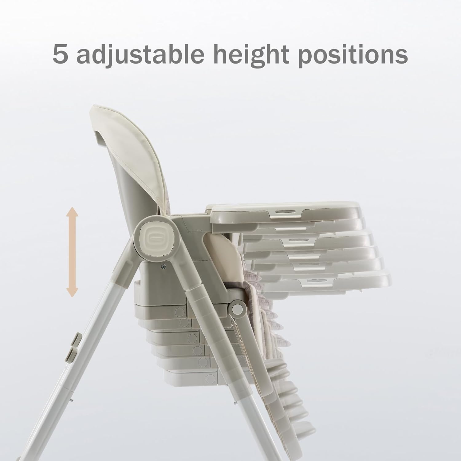 6 in 1 Convertible High Chairs for Babies and Toddlers,Portable High Chair with Dishwasher Tray and 4 Wheel,Booster Seat for Dining Table,Foldable Toddle and Baby Feeding Highchair (White)