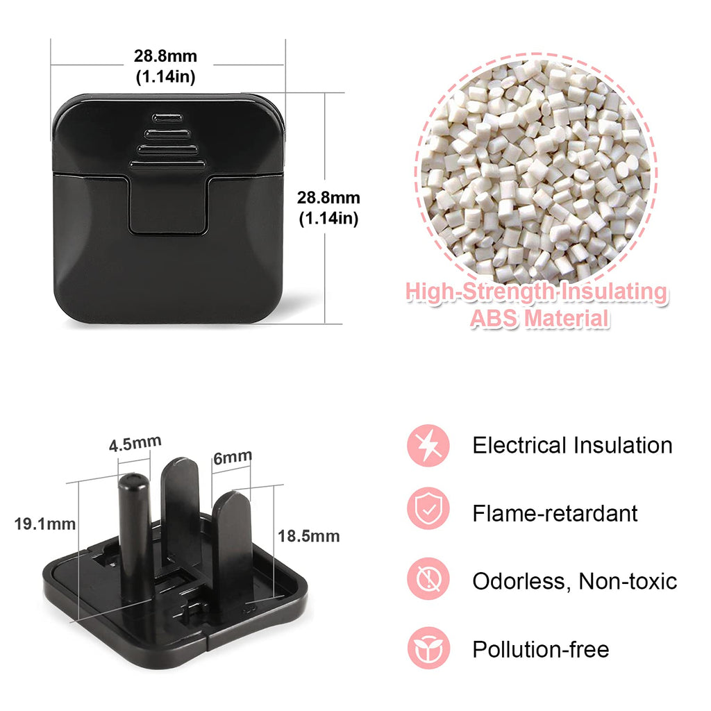 Outlet Covers Babepai 38-Pack Black Child Proof Electrical Protector Safety Improved Baby Safety Plug Covers