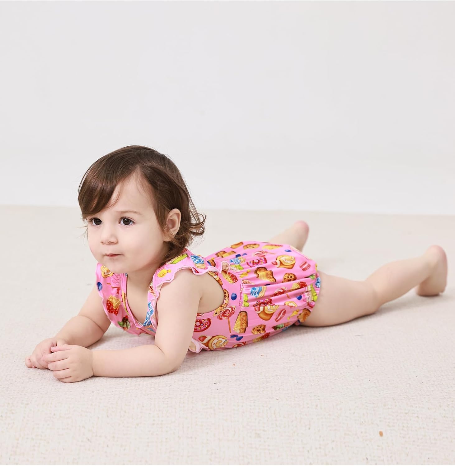 Bamboo Viscose Baby Romper Infant Girl Ruffle Sleeveless Newborn Baby Girl Bodysuit