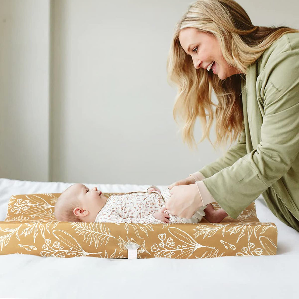 GRSSDER Stretch Ultra Soft Jersey Knit Changing Pad Cover Set 2 Pack, Change Table Pad Covers Fit 32"/34" x 16" Pads Safe and Snug, Stylish Jungle Deer Pattern for Baby