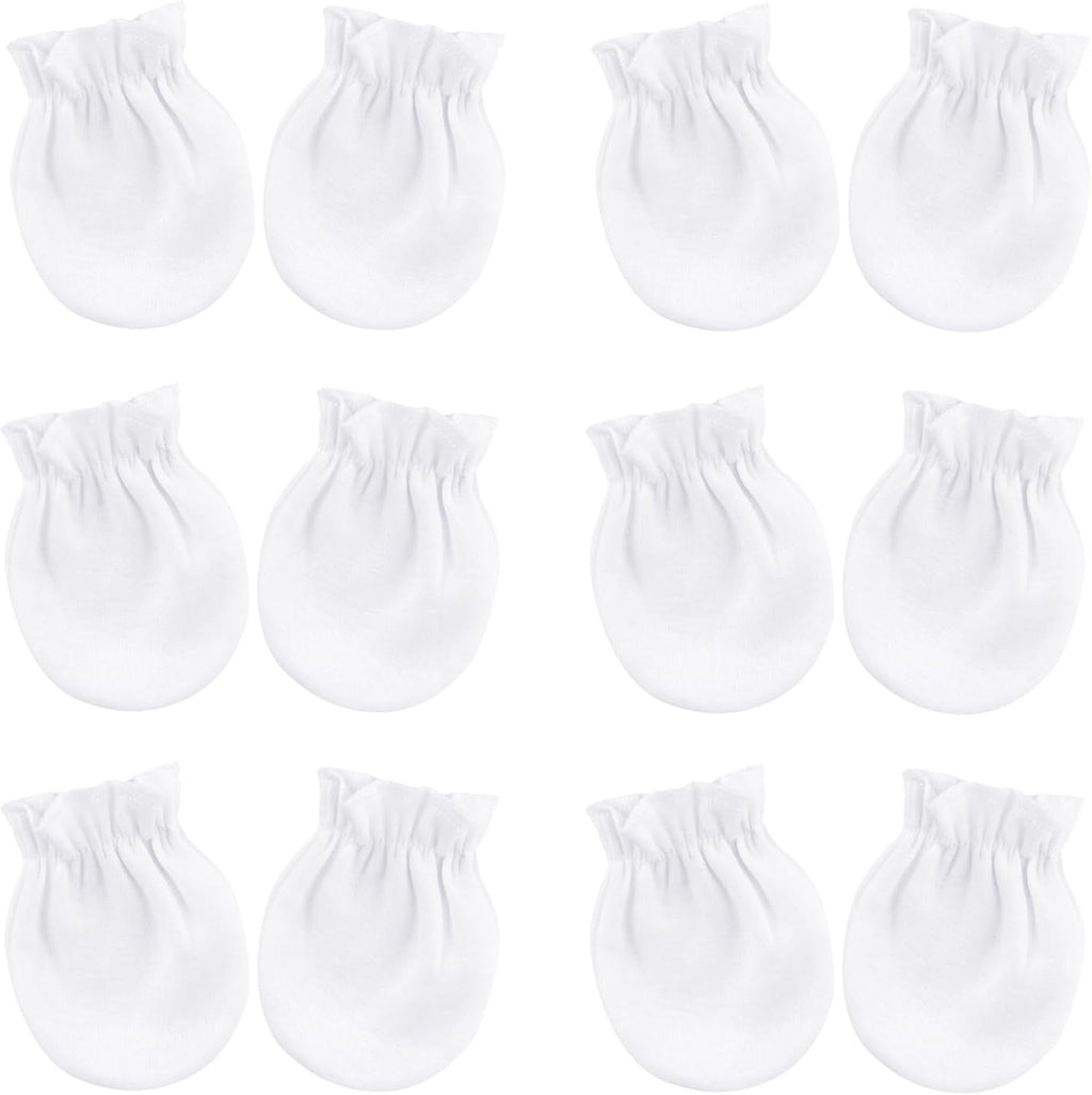 BQUBO Newborn Infant Toddler Mittens No Scratch Cotton Elastic Wrist Gloves Hypoallergenic for 0-6 Months Baby Boys Girls