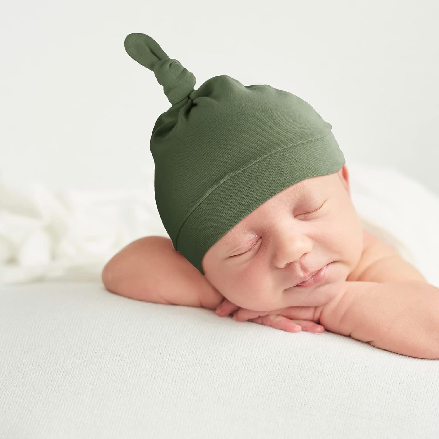 10 Pcs Baby Newborn Hats Set Stretchy Knot Beanie Hats for Boy Girl Baby Cute Cap Infant Beanies, 10 Colors, 0-6 Months