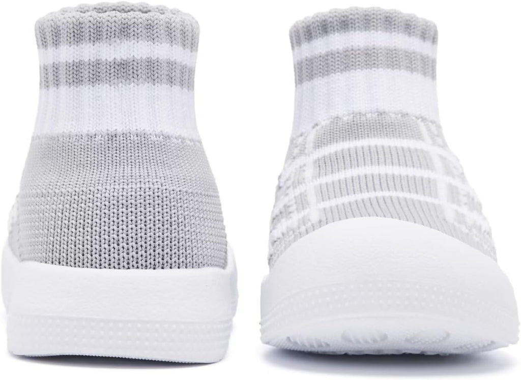 Eashi Baby Boy Girl Non-Skid Indoor Infant Walking Shoes Breathable Warm Elastic Sock Shoes with Memory Sole Protect Toes Outdoor Sneakers