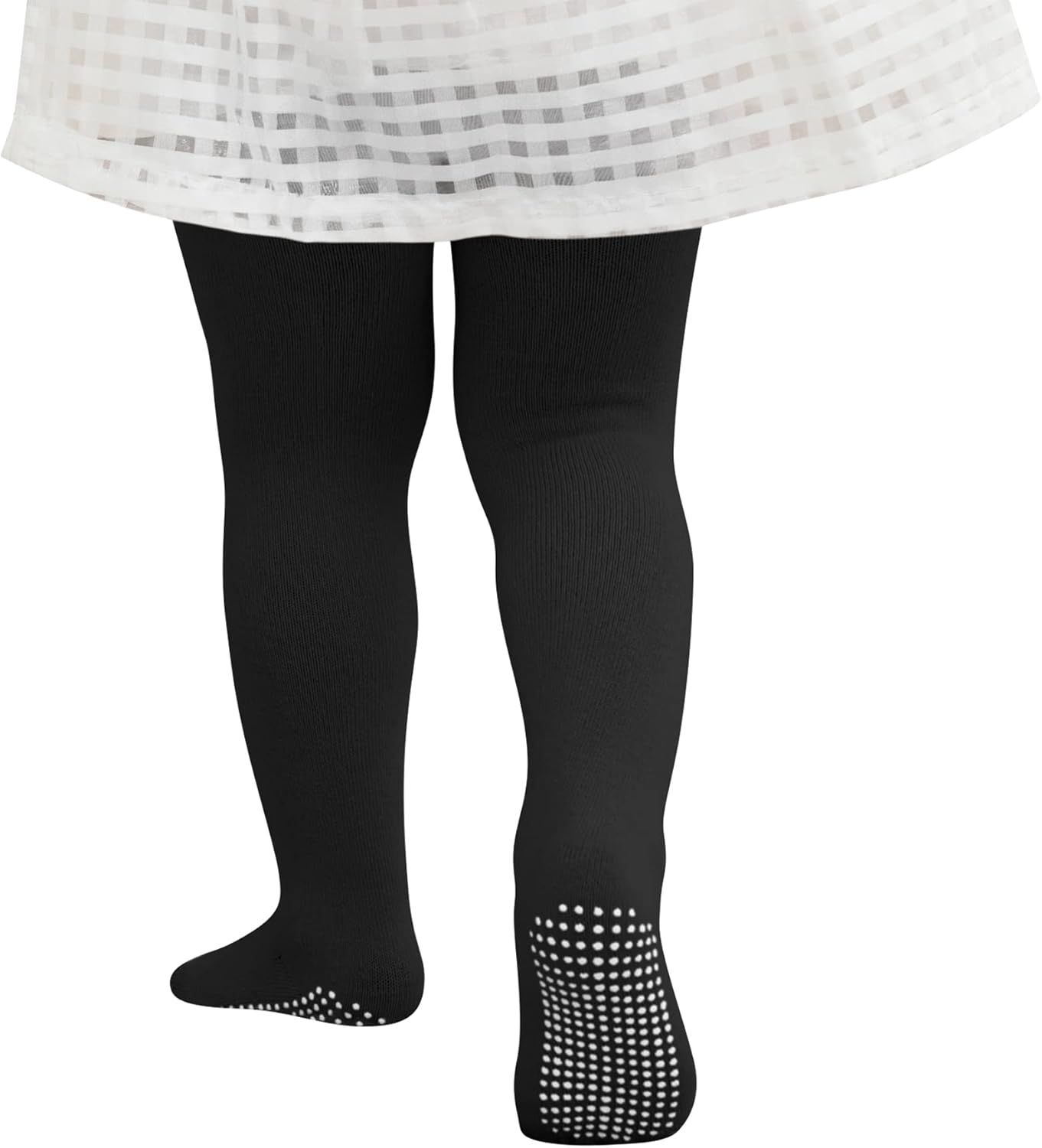 Zando Baby Girls Tights Cozy Cotton Infant Non Slip Grip Leggings Toddler Solid Knit Pantyhose Warm Newborn Stockings