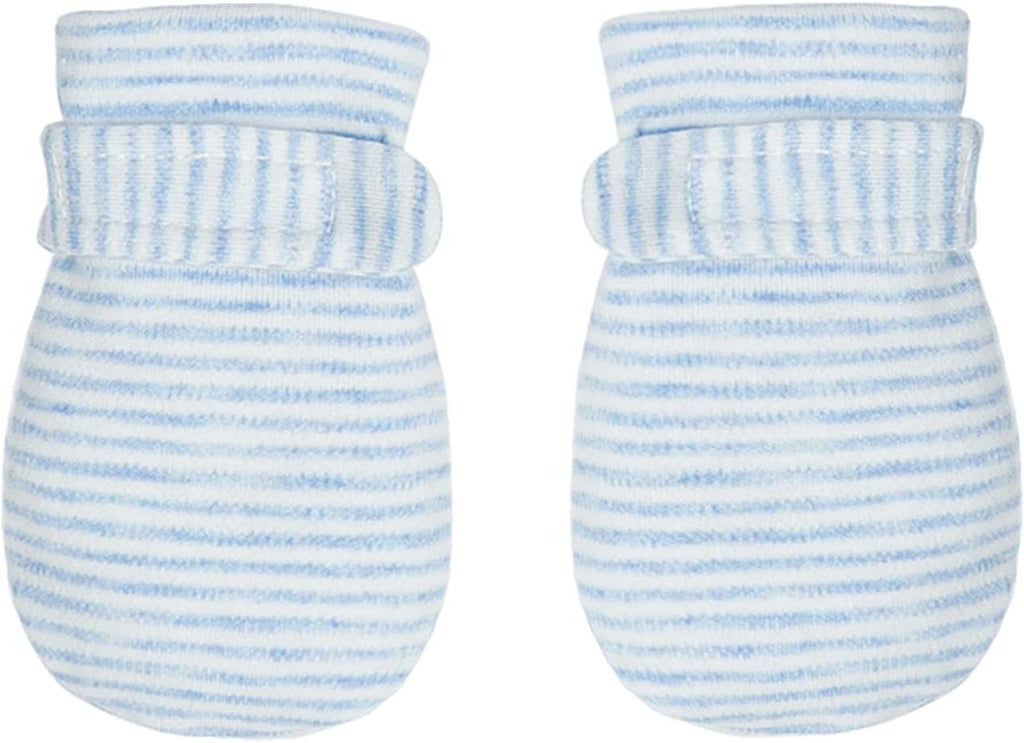 Newborn Baby No Scratch Mittens Stay On, 100% Cotton Breathable, Adjustable Infant Gloves for Baby Boys Girls Mittens